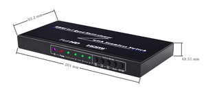 Full HD 1080P 4x1 HDMI 4 a 1 Quad Multi Viewer Switcher HDMI 4x1 Quad Multi-Viewer con interruptor sin costuras - Product Image 5