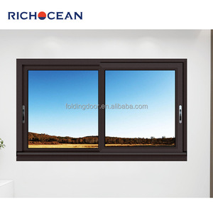 RICHOCEAN ticari konut standart sürgülü cam pencere basit tasarım Modern yatay alüminyum sürgülü pencere boyutları - Product Image 1