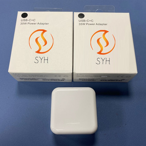 Wholesale US EU UK Plug Double Prot PD Fast Charger 35w Dual Usb-<strong>c</strong> Port Compact Power Adapter With Box for <strong>Apple</strong> - Product Image 3