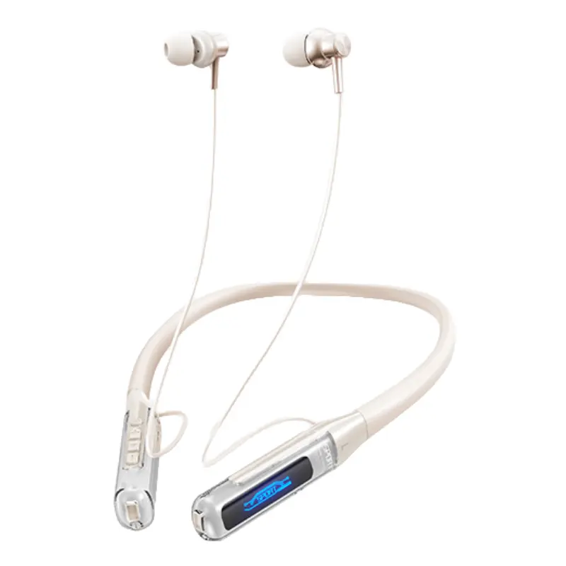 Moda rahat destek ses asistanı Hi-Fi Stereo Bluetooth 5.1 kablosuz kulaklık boyun bandı boyun bandı kulaklık