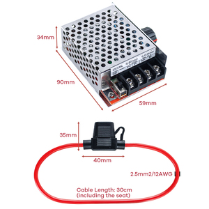 7-70V 30A PWM DC controllo interruttore regolatore di velocità del motore 12V 24V 36V 48V con fusibile 30 Amp - Product Image 3