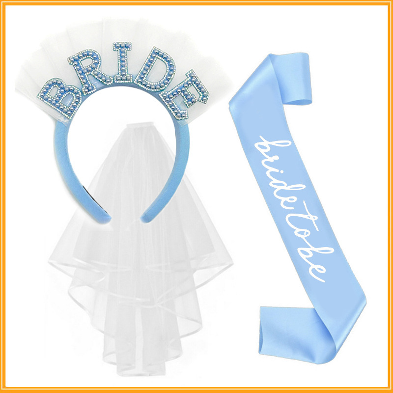 Bandeau bleu pour cheveux - Bandoulière bleue