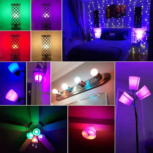 COYOLED çok renkli ampul LED RGB ampul ışık Via renk değiştiren LED ampul 7W A19 RGB 16 renkler RGB uzaktan kumanda lambası - Product Image 5