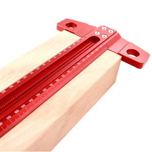 T Type Line Ruler Woodworking Ruler Carpenter Measuring High-precision <strong>Scriber</strong> <strong>Hole</strong> Scale Ruler Marking Gauge DIY Tools - Product Image 5