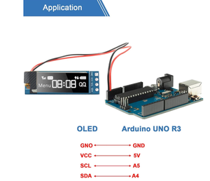 0,91-Zoll-OLED-LCD-Anzeigemodul 128x32 4-poliger SSD1306-Treiber IIC I2C-serieller Bildschirm DC 3,3 V ~ 5V für Arduino White/Blue E-Paper