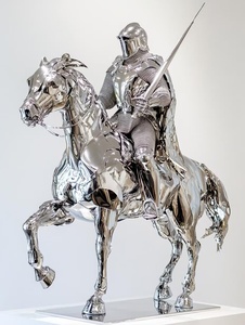 Hiện đại phong cách Châu Âu thép không gỉ điêu khắc đánh bóng Knight hình - Product Image 3