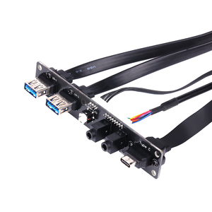 Computer Motherboard Dual USB 3.0 Cable Floppy Disk Drives Audio Mic <strong>Input</strong> <strong>Output</strong> Power Switch Computer Case Front Panel Cable - Product Image 5