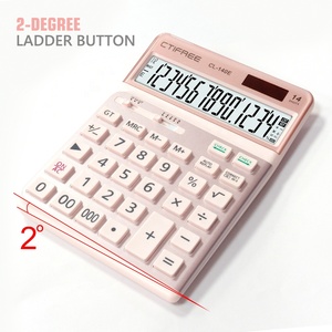 Calculadora financiera de escritorio con logotipo personalizado, calculadora electrónica de 14 dígitos para suministros de oficina, calculadora para contabilidad, con logotipo personalizado, de tipo financiero, para uso en oficina - Product Image 1