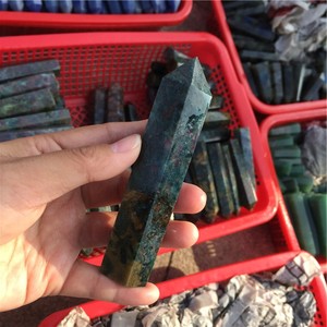 Natural Polished Healing Reiki <strong>Ruby</strong> Zoisite Epidote <strong>Rock</strong> Quartz Stone Single Terminated Crystal Wands Obelisk Tower Point - Product Image 2