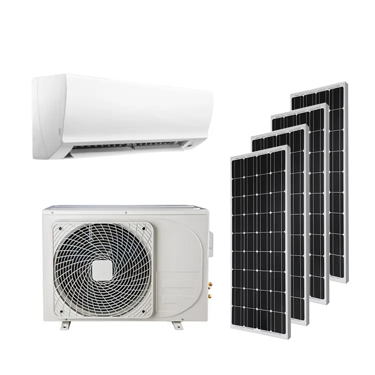 Off Grid Solar ac Air Conditioning Battery Powered Air Conditioner Solar Panel Power 12000btu 18000btu 24000btu Unit Price