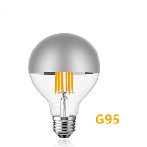 E12 E26 E27 Stringht Filament şerit Edison ampul G45 G60 G95 G125 cam kabuk ayna yarım krom LED Filament ampul konut - Product Image 3