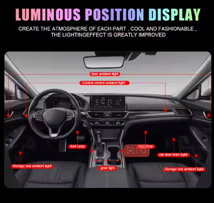 RGB kovalayan akrilik aydınlatma ve otomobiller için Underglow ışık şeritleri ile 24 1 araba ortam ışığı kiti - Product Image 2