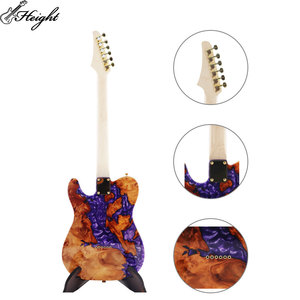 Vendita Diretta dalla Fabbrica Chitarra Elettrica in Legno Viola con Pickup H-H OEM ODM Accettati Materiale Fondo/Fasce in Acero - Product Image 6