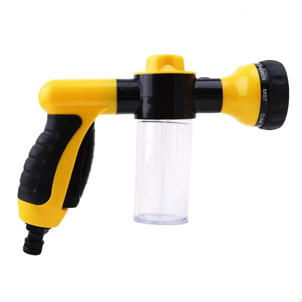 Conjunto de pistola de água de espuma para lavagem de carros, pistola de espuma de alta pressão com 4 tubos de água conectadores