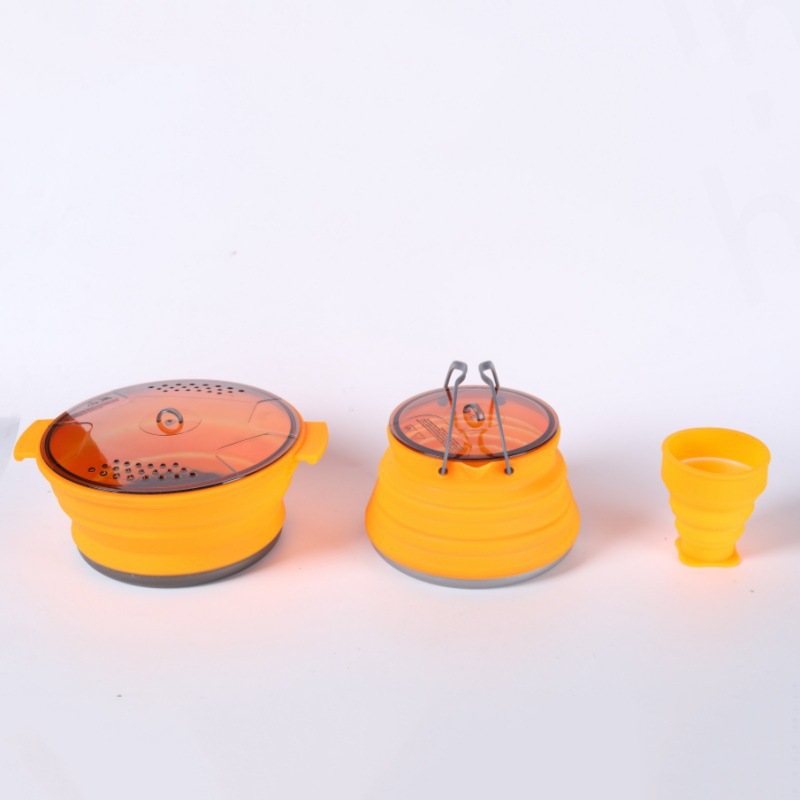 Orange-cup kettle pot set of 3