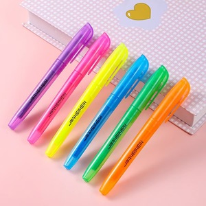 Set di penne evidenziatrici di grande capacità Non tossiche personalizzate con punta a scalpello ad asciugatura rapida e pennello obliquo per uso scolastico - Product Image 1