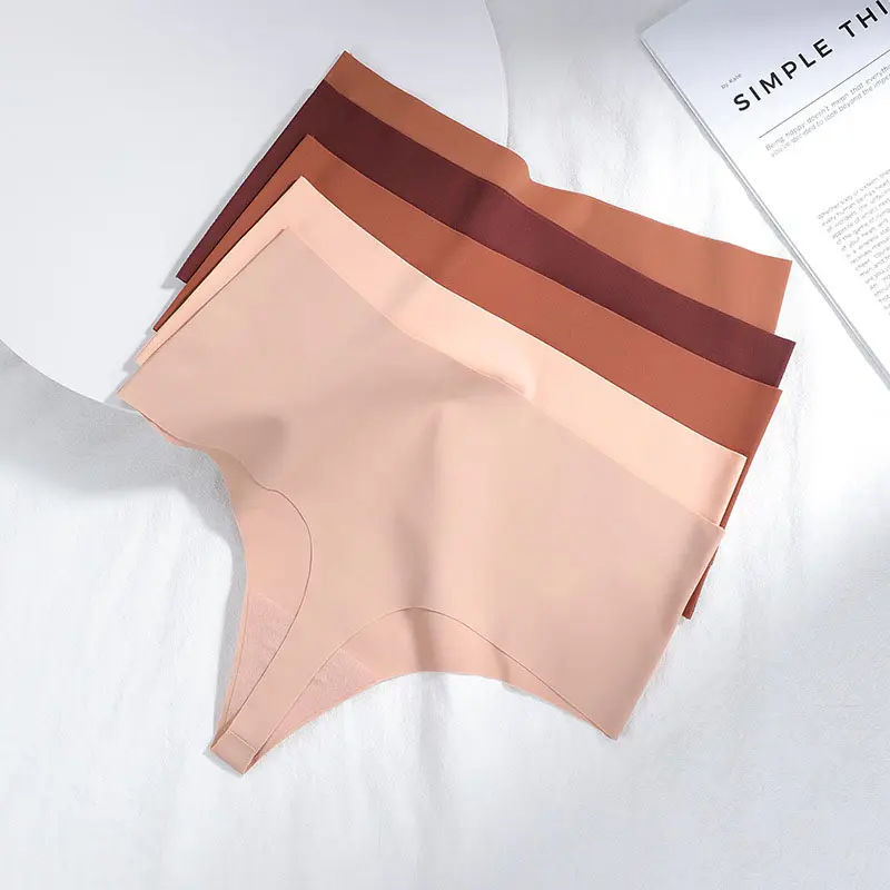 Mutande da donna di colore bianco nudo nero materiale confortevole vita media T perizoma posteriore panty