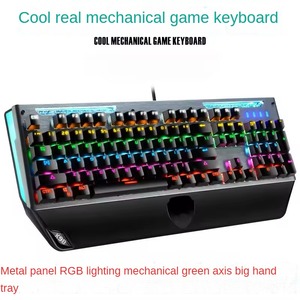 Teclado mecánico para juegos con cable USB de alta calidad Máquina de escribir de metal con 3 teclas Anti-Ghosting - Product Image 3