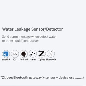 Sensor de agua inteligente eWelink Zigbee para detector de fugas de agua de inundación, aplicación de monitoreo remoto, soporte para asistente doméstico, puerta de enlace Zigbee - Product Image 3