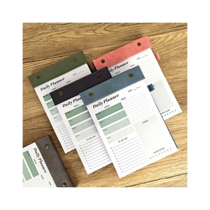 Bloc de notas de cuero PU colorido impreso personalizado, diario, cuaderno con líneas de desgarro - Product Image 1