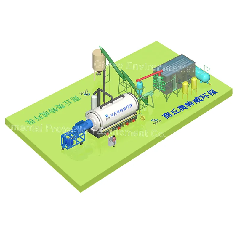 Nueva planta de fabricación de máquina de pirólisis pequeña que convierte residuos de plástico diésel combustible aceite motor gasolina bomba PLC engranaje