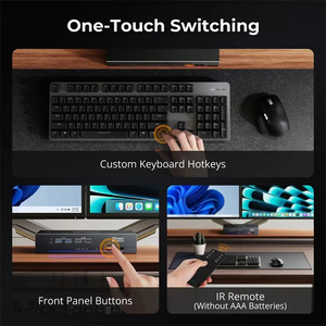TESmart KVM交换机2端口双显示器HDMI + DP 8K 60 HZ 2进2出，带动态HDR EDID KVM交换机游戏坞站 - Product Image 4