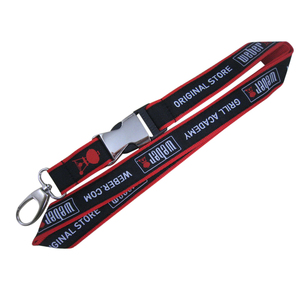 低价定制凹印标志印刷先进技术颈带平纹分离定制扁平尼龙挂绳 - Product Image 1