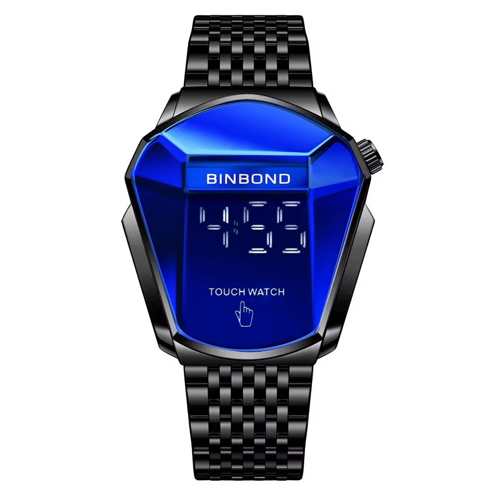 16 negro azul, reloj táctil