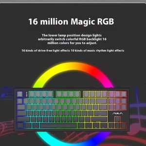 Teclado para juegos AULA S87 2,4G inalámbrico/Bluetooth/Teclado mecánico con cable teclados RGB intercambiables en caliente accesorios de computadora - Product Image 6