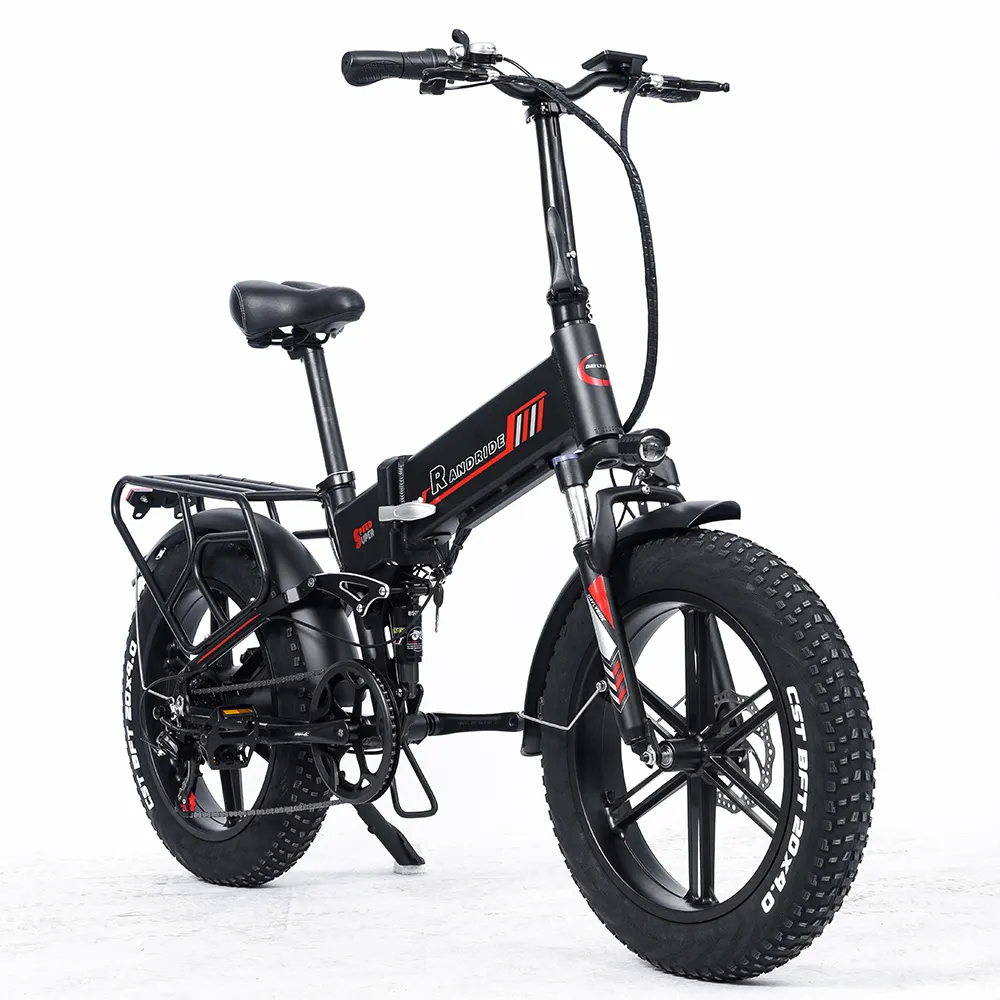 YX20M Bicicleta elétrica 17AH 1000 W 48 V Mountain Ebike adulto 20 Polegada Mountain Ciclomotor Bicicleta elétrica de freio a disco de estrada para homens