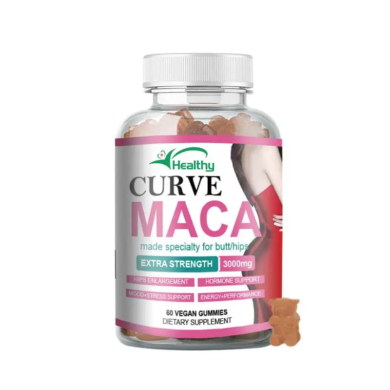 OEM Curve Maca Plus Gummibonbons 3000 mg speziell für Gesäß/Hippe hohe Potenz 15:1 Konzentrat-Diätmittel