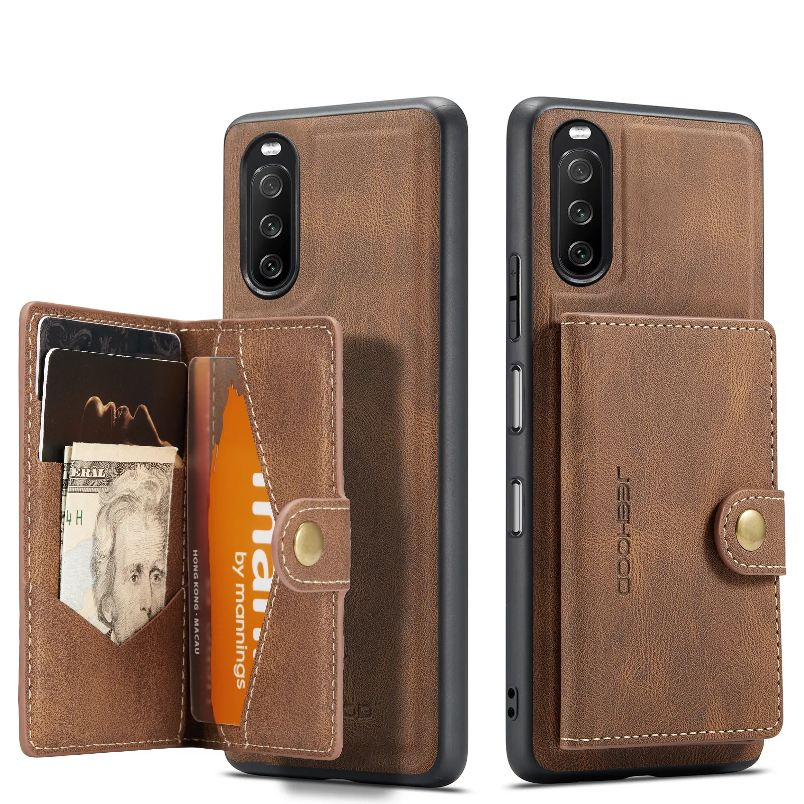 Ince Ultra ince cüzdan deri telefon kılıfı ile kart tutucu Sony Xperia 10 III 1 III 5 III Flip standı kılıfı için Huawei p50 Pro