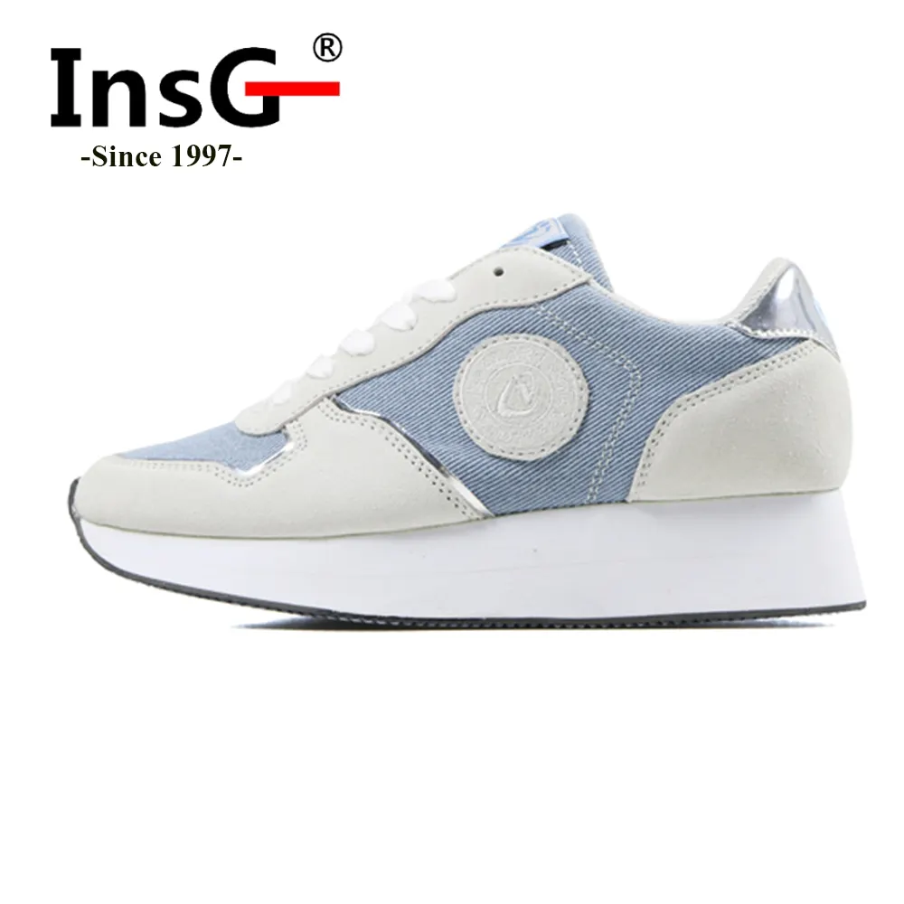 InsG-zapatos informales de lona para mujer, zapatillas femeninas de suela gruesa EVA, a la moda, nuevos modelos