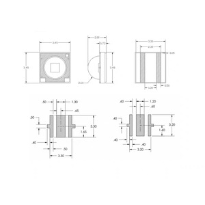 Yüksek güç 3535 RGB LED SMD çip 3-in-1 seramik braket ile 3W kırmızı yeşil mavi 3V/6V giriş lüminesan akı lm - Product Image 3