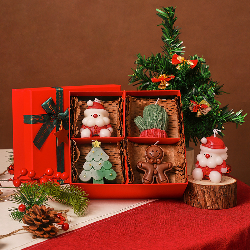 Coffret cadeau de bougies de Noël (comprend 4 pièces)