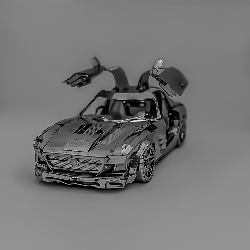 Voiture de sport à ailes de papillon