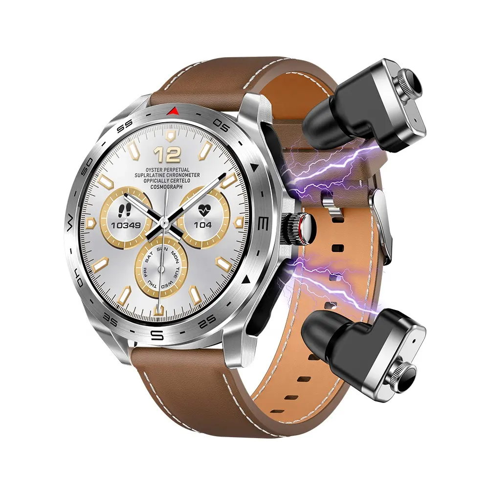 2024 LEMFO T95 TWS Earphone Smart Watch Men 1.52inch Compass 400mAh BT Call Fitness Outdoor Sports Watches Smartwatch for Men