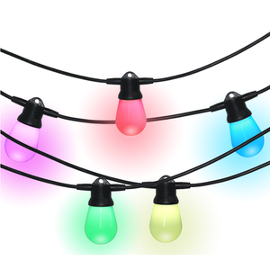 Tira de luces led rgb de un solo color, alimentación solar de 24 voltios, 5m, resistente al agua