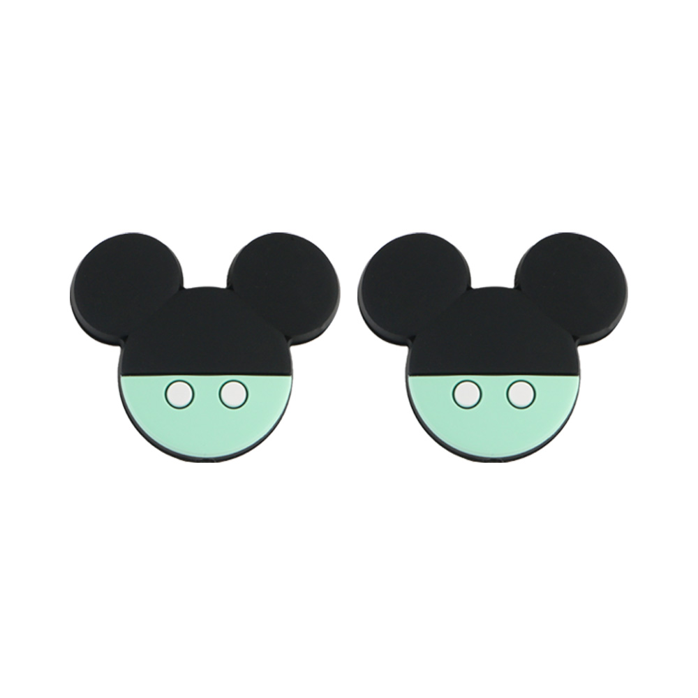 Perle focale en silicone pour souris, vert menthe SA17-Q
