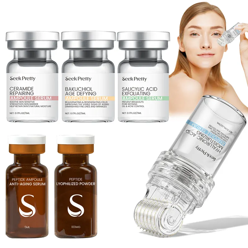 Koreanische Gesichts-Mikro infusion Hautpflege Glutathion Hyaluron säure Aufhellung Anti-Aging Ampulle Roller Mikron adel Serum