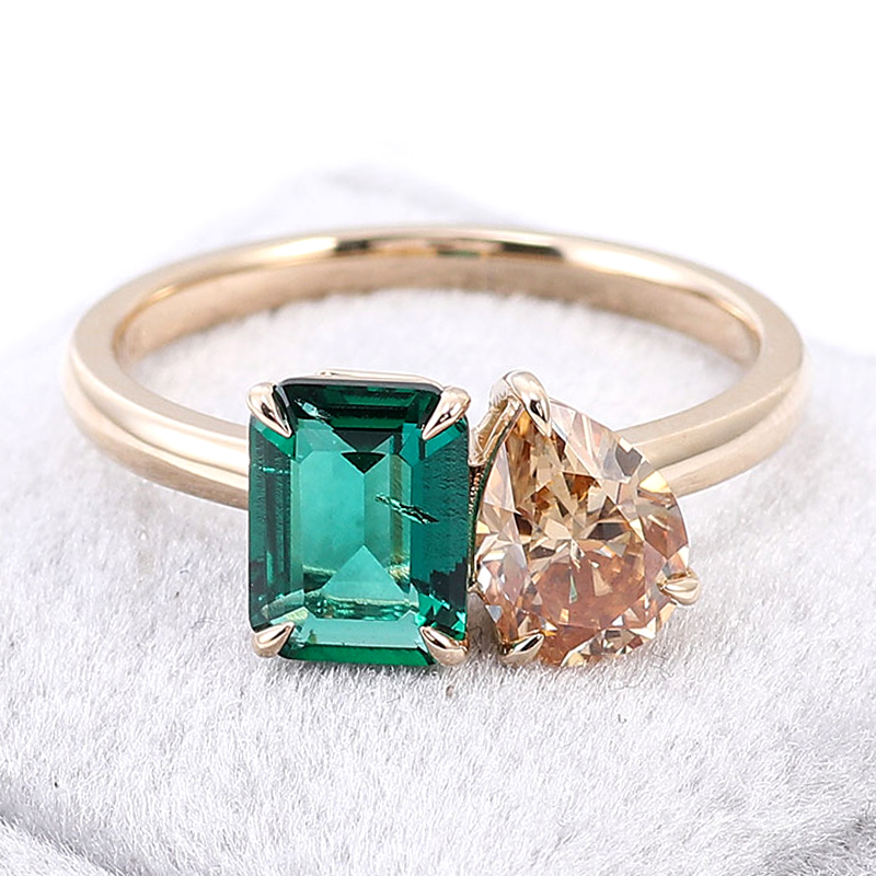 real solid 18k gold moissanite ring