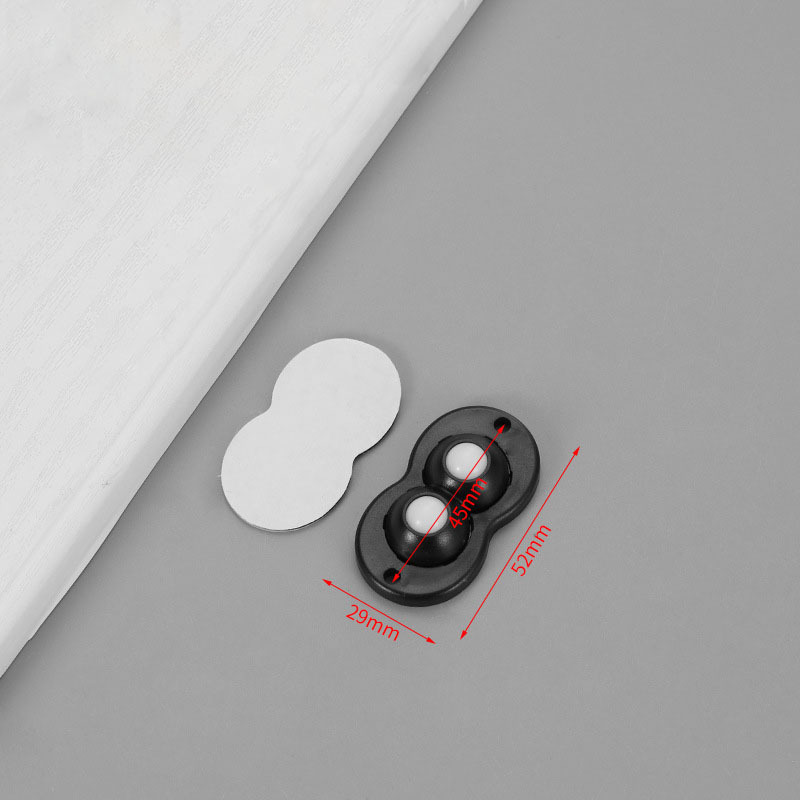 2 black plastic beads