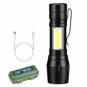 Mini torcia COB luce laterale multifunzionale vintage pieghevole retrò usb ricaricabile torcia a LED torcia Set torcia - Product Image 3