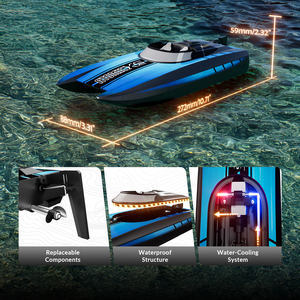 Volantexrc Đen 20 + MPH nguyên tử XS tốc độ cao RC thuyền cho trẻ em hoặc người lớn Quà Tặng đồ chơi 79505 - Product Image 4