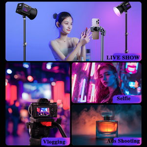 Nuovo Design 60W RGB COB Led luce professionale Audio apparecchiature di illuminazione Video illuminazione continua per l'uscita faretto palmare - Product Image 4