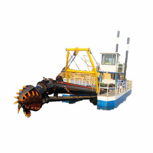 China draga astillero 24 pulgadas 5000m3/H cortador succión arena draga con flotador y tubería - Product Image 1
