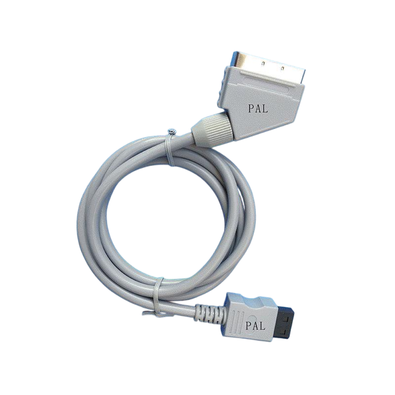 Câble Scart pour Wii Version PAL Blanc