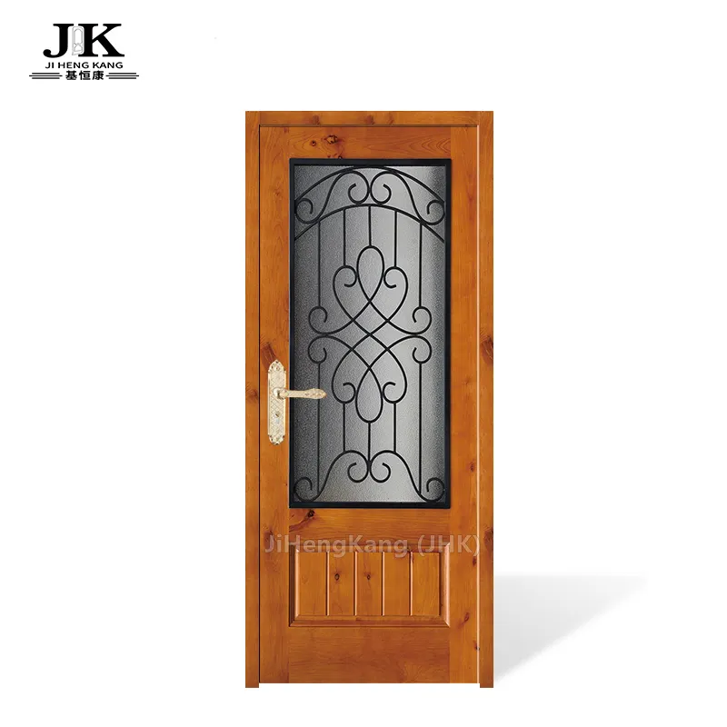 JHK Puerta Corredera Maciza de Madera Filipinas Precio y Diseño Modelos de Puertas de Madera con Vidrio