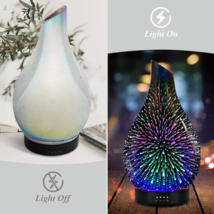 Diffusore di olio essenziale HonSun 3D vetro fuochi d'artificio per aromaterapia regalo 120ML umidificatore ad ultrasuoni impostazione del Timer di spegnimento automatico - Product Image 3