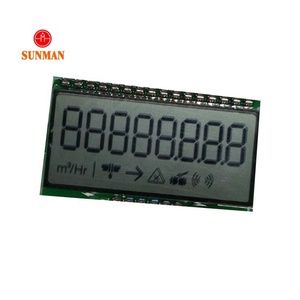transparenter bildschirm tn htn lcd 7 kundendefiniertes monochromes 7 segment 8 digit kleines tn segment wasserteller display lcd